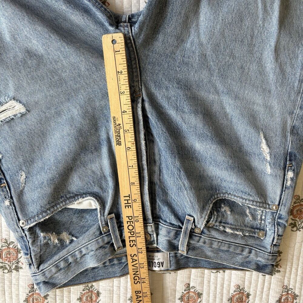 AGolde 90’s Mid Rise Loose Fit Jeans In Fall Out Sz 27 Button Fly - Picture 5 of 11